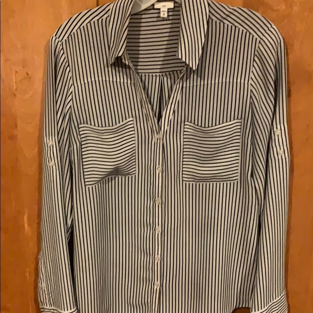 Express stripped work blouse